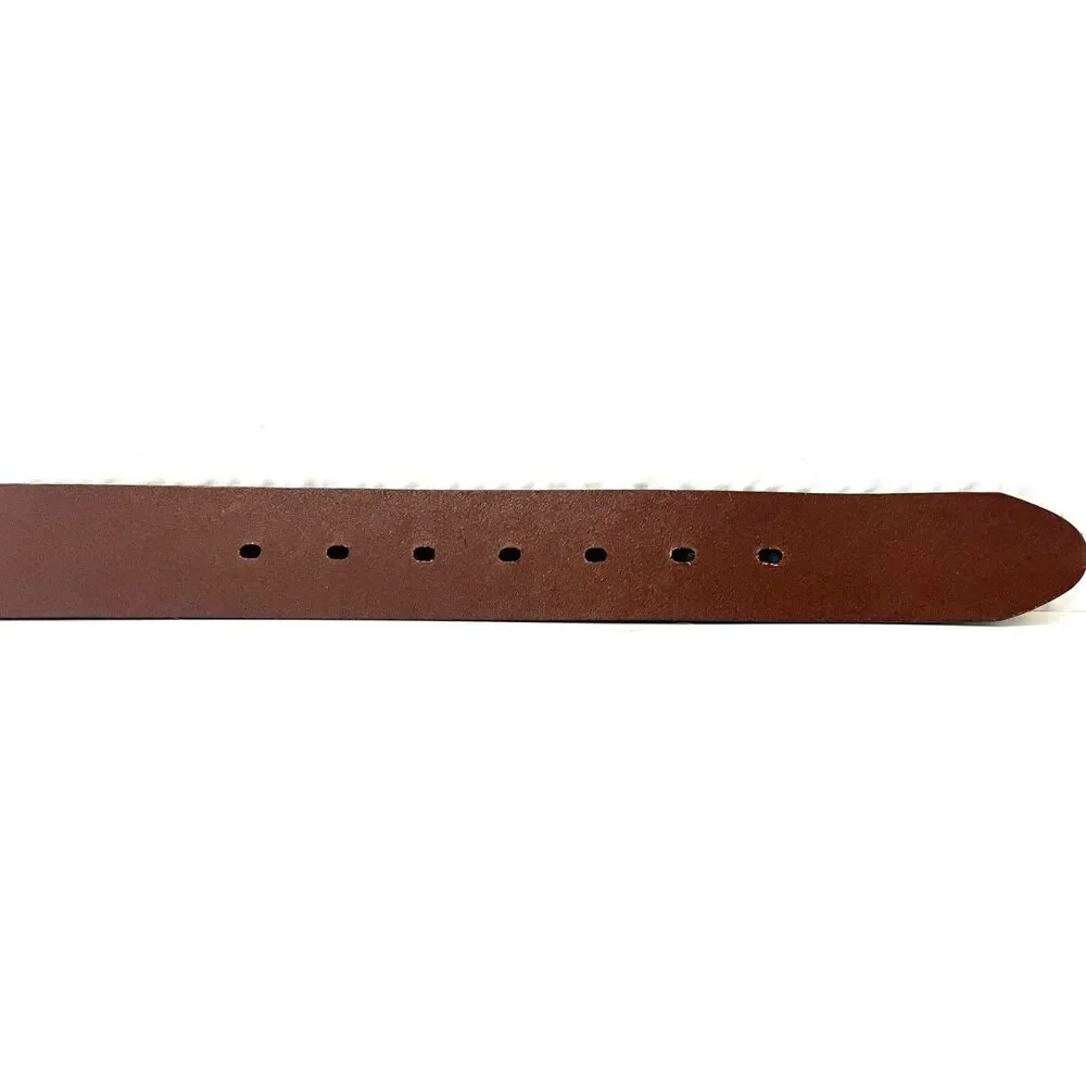 NWOT Levi's brown leather belt with roller buckle. Size M (34-36).
